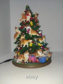 Danbury Mint Sheltie Christmas Tree Shetland Sheepdog. Missing Top Star