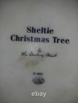 Danbury Mint Sheltie Christmas Tree Shetland Sheepdog. Missing Top Star