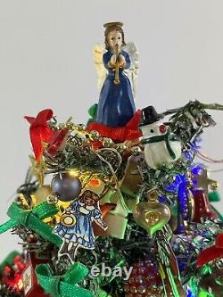 Danbury Mint Tree Christmas Joy 1999 With Box, Cloche, Extra Ornaments