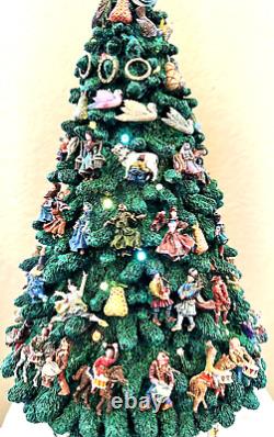 Danbury Mint Tree Tall Twelve Days of Christmas Lighted Music 19 In Box TESTED