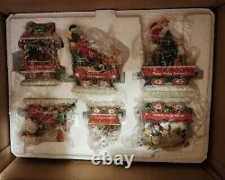 Danbury Mint Westie Christmas Express Train Set 6 Pieces in Original Styrofoam