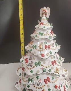 Danbury Mint White Porcelain Christmas Magic Lighted Christmas Tree 20 Tall