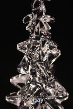 Daum France Crystal Clear 8 Abstract Christmas Tree Sculpture Figurine Signed