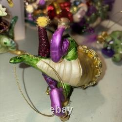 December Diamonds Alligator Mardi Gras Ornament Lot Of 6 EUC