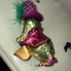 December Diamonds Alligator Mardi Gras Ornament Lot Of 6 EUC
