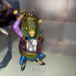 December Diamonds Alligator Mardi Gras Ornament Lot Of 6 EUC