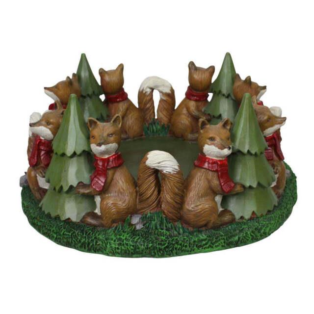 Delamere Design Circle Of Foxes And Trees Centerpiece