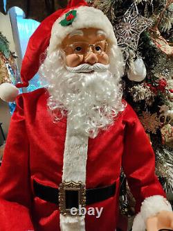 Deluxe Animated 60 5' Singing Story Telling Santa Claus Life Size Lighted NEW