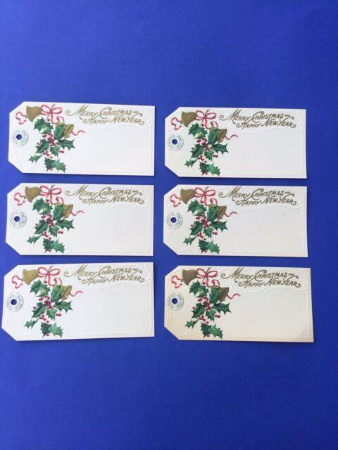 Dennison Christmas Tags Antique Circa 1901