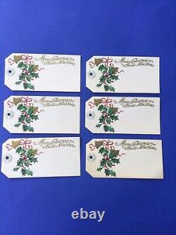 Dennison Christmas Tags Antique Circa 1901