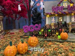 Department 56 1031 TRICK OR TREAT DRIVE- MINT Halloween House Lit with Sound