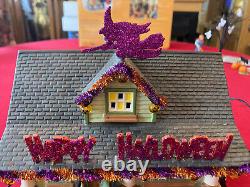 Department 56 1031 TRICK OR TREAT DRIVE- MINT Halloween House Lit with Sound