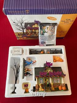 Department 56 1031 TRICK OR TREAT DRIVE- MINT Halloween House Lit with Sound