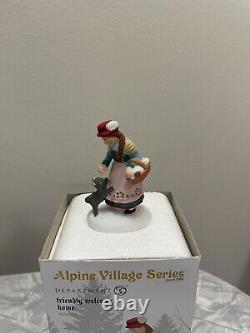 Department 56 Alpine Village Friendly Welcome Home! RARE! HTF! New