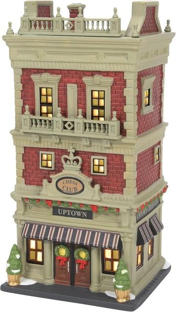 Department 56 Christmas In The City Uptown Chess Club Lit Building 6009754 New T