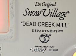 Department 56 Dead Creek Mill Collector's Edition Snow Village READ