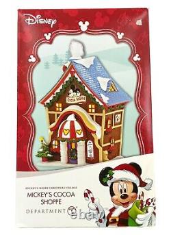 Department 56 Disney Mickey's Cocoa Shoppe Christmas Village Retired