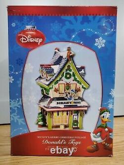 Department 56 Disney Mickey's Merry Christmas Village Donalds Toys -RARE