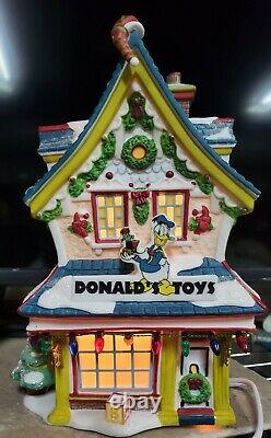 Department 56 Disney Mickey's Merry Christmas Village Donalds Toys -RARE