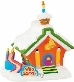 Department 56 Grinch Village Who School Building 4047196 Retired NEW