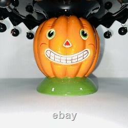 Department 56 Halloween Cake Treat Serving Plate Holder W Dome VERY RARE