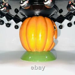 Department 56 Halloween Cake Treat Serving Plate Holder W Dome VERY RARE