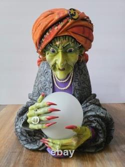 Department 56 Halloween Fortune Teller w LED Lighted Crystal Ball Works Great