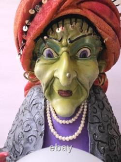 Department 56 Halloween Fortune Teller w LED Lighted Crystal Ball Works Great