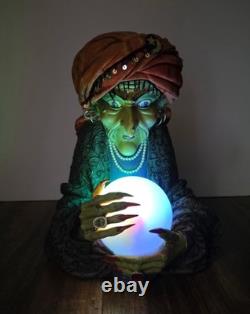 Department 56 Halloween Fortune Teller w LED Lighted Crystal Ball Works Great