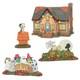 Department 56 Halloween Peanuts House & Accy's Trick Or Treat Lane Set Of 4