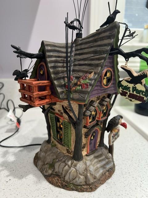 Department 56 Halloween Poe's Perch Aviary