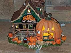 Department 56 Halloween Snow Village Jack's Pumpkin Carving Studio Retired