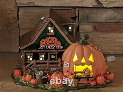 Department 56 Halloween Snow Village Jack's Pumpkin Carving Studio Retired