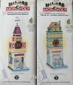 Department 56 Hasbro Vtg Monopoly Figurine- Lot 8 buildings+