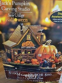 Department 56 Jack's Pumpkin Carving Studio Snow Village