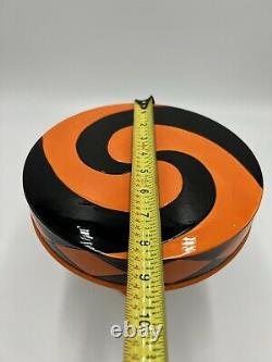 Department 56 Set of 3 Halloween Black and Orange Cake Stands 8 10 12 NWT