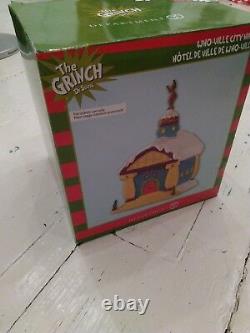 Dept 56 Grinch City Town Hall village Xmas Who-Ville Lighted NEW Retired