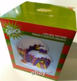 Dept 56 Grinch Toy Shop Store Christmas Village Who-ville NEW retired rare