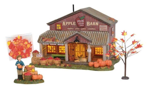 Dept 56 Halloween Apple Barn Set Of 4 6003156 Nib