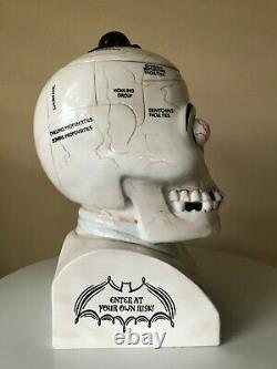 Dept 56, Halloween, Fearnology Skull Treat Jar, Frankenstein's Lab, Retired