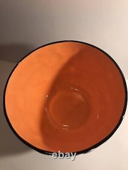 Dept 56 Halloween Punch Bowl Rare Eyeball design with Ladle (minor chips) 10x11.5