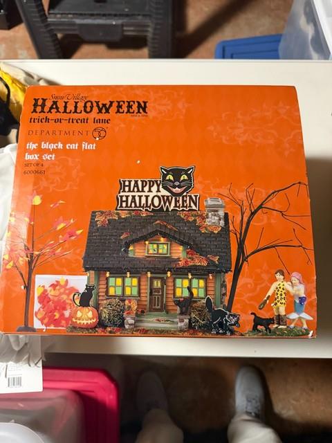 Dept 56 Halloween The Black Cat Flat Signed
