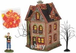 Dept 56 Halloween Village HALLOWEEN SPIDER HOUSE SET OF 4 6005481 NEW IN BOX