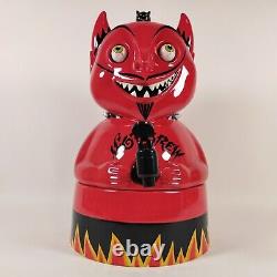 Dept 56 Hot Brew Devil Beverage Dispenser Google Eyes Halloween Cider 2003