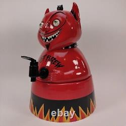 Dept 56 Hot Brew Devil Beverage Dispenser Google Eyes Halloween Cider 2003