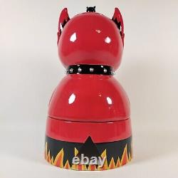 Dept 56 Hot Brew Devil Beverage Dispenser Google Eyes Halloween Cider 2003