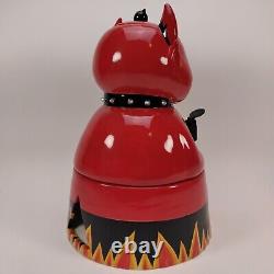 Dept 56 Hot Brew Devil Beverage Dispenser Google Eyes Halloween Cider 2003