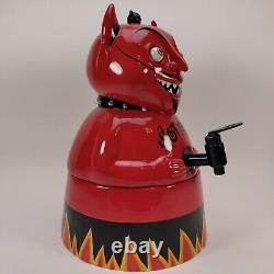 Dept 56 Hot Brew Devil Beverage Dispenser Google Eyes Halloween Cider 2003