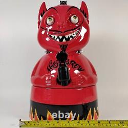 Dept 56 Hot Brew Devil Beverage Dispenser Google Eyes Halloween Cider 2003