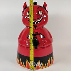 Dept 56 Hot Brew Devil Beverage Dispenser Google Eyes Halloween Cider 2003